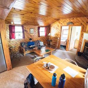 The cabins are spacious!