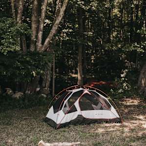 Quiet spot, with a fire pit.