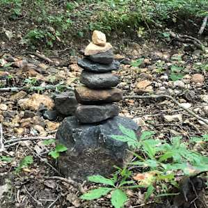 Admired the time someone took to stack these stones.