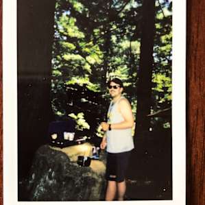 Cup of noodles at the (provided) propane stove top. Super cool and nice views.