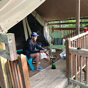 Hillside Tent Cabin in NC mtns