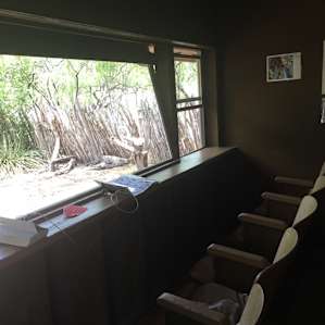 One of several bird blinds to go and watch the birds. The two we visited had water features to attract the birds and there was always activity. Really great!