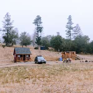 A pull out shot of the whole camp area