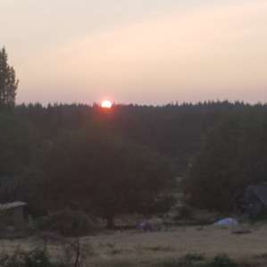 Such a beautiful view of the sunset from our camp spot.