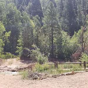 Campgrounds, adjacent to a river