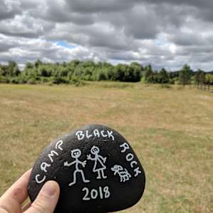 Susan even painted us (me, my partner, and my dog) onto a black rock and gave it to us.