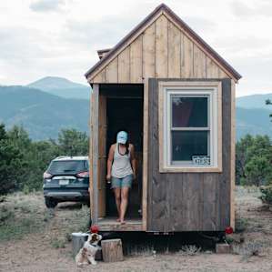 cabin people mountain
