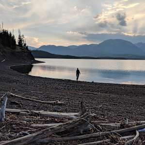 Beach north of loop C if you follow the trail behind the camp host / outhouse.
