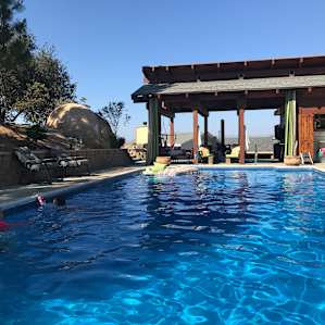 amazing to dive in the pool on a hot afternoon