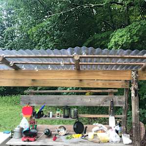 The lovely outdoor kitchen