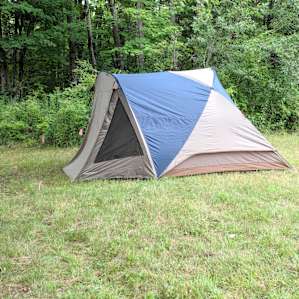 Our tent set up on site. :)