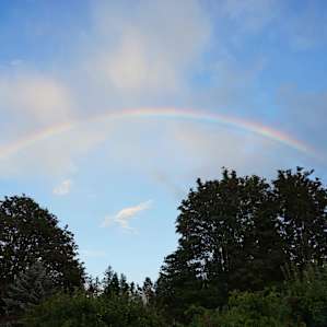 Caught a beautiful rainbow!