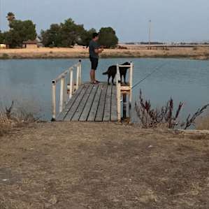 My love and Koko fishing in the lake!