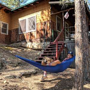 Hammock hangs after a long day of hiking