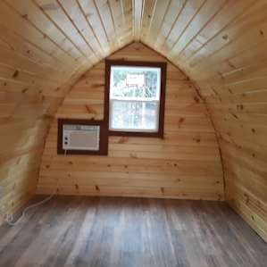 A Gothic structure that brings camping to a whole new level.