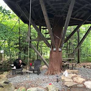 Treehouse swing!