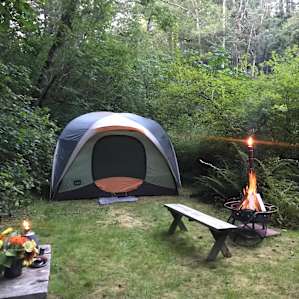 Our beautiful private site down by the river