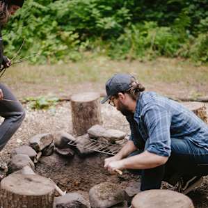 There's a nice deep fire pit to use.