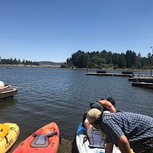 Kayaking at nearby Lake Cuyamaca.
