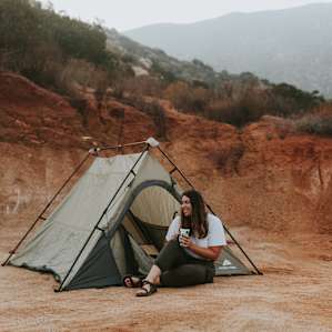 tent people lodging