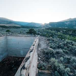 From atop the nearest old structure to camp. It was a ladder hangout, but sunset was grand.