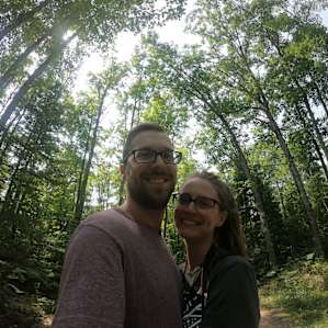 Hiking under the canopy.