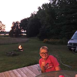 Dinner on the deck was peaceful