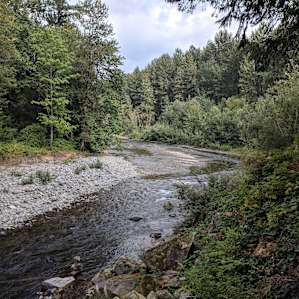 Zen river mountain paradise