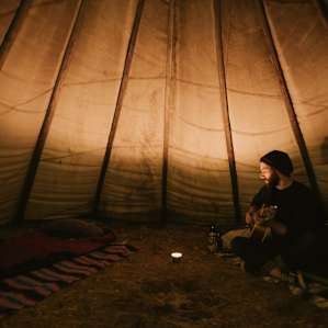 Night jams in the teepee