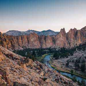 It's not so so close, but I was on a road trip and spent my morning at Smith Rock climbing before heading to Wendy's spot. If you're in Oregon and a climber, you should definitely check it out
