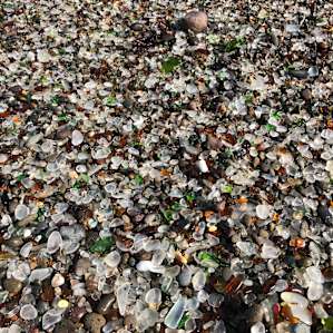 The glass at Glass beach.