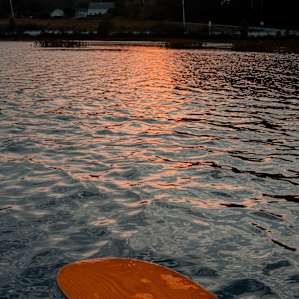 The lake provides for a great sunset view.