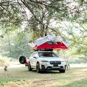 Setting up camp for the night!