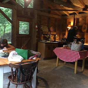 Kitchen in use...nice space to make and eat meals.