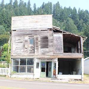 Alsea Oregon, the nearest little town. There are provisions at the local store (not pictured here ;)