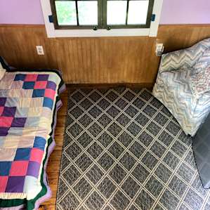 Inside the tiny house.
