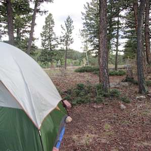 In the morning, I realized I had pitched my tent on a tee box. Sorry about that