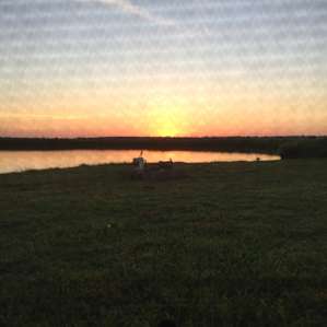 Sun rise through the front screen of our tent