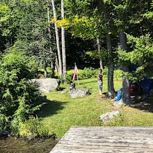 View of beautiful campsite from the dock.