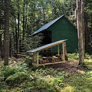 Shelter #2 and a stockpile of wood for your campfire