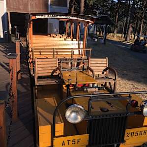 The train takes you around the estate with a fun stop at Grizzly Station for some fun and games.