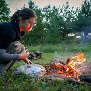 Firewood provided at each site, and plenty of extra kindling and firewood between your site and the common area if you need more.