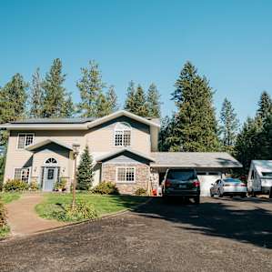 This is the home that you will pull up to then walk to your site