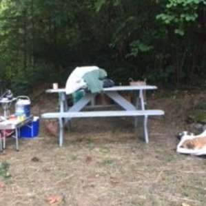 Old lovely picnic table