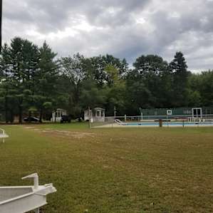 The pool and view from the camper