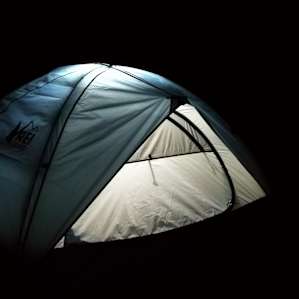 The perfect glow of the tent at night