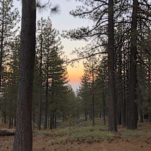 Pretty sunset view from our campground.