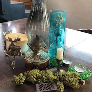 Tons of candles and lamps to assist with lighting at night.