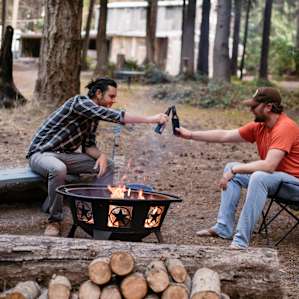 Fire pits, seats, great scenery, no bugs. Easy peasy.