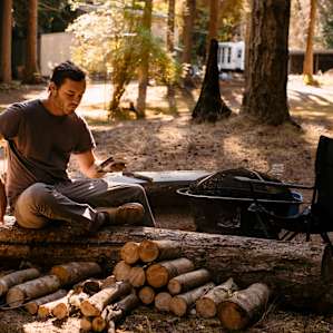 Never underestimate the power of a good log as a seat...